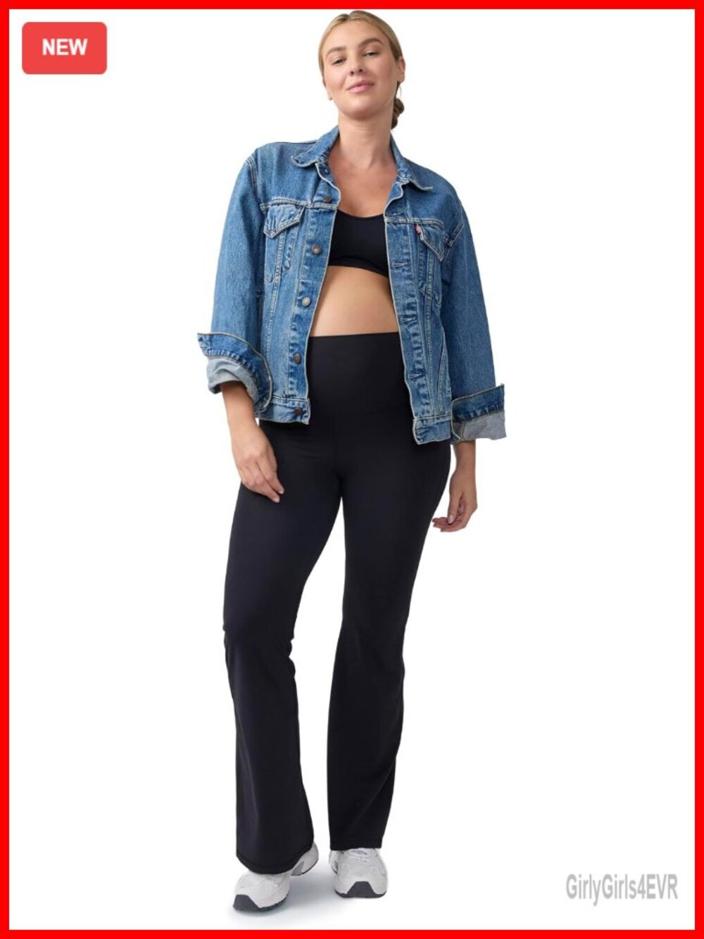 Maternity Active Flare Leggings Over The Belly High Rise